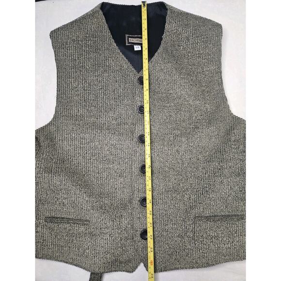 Vintage Bachrach Suit Separate Vest Size Large Wool Blend Tan Textured - Picture 6 of 9